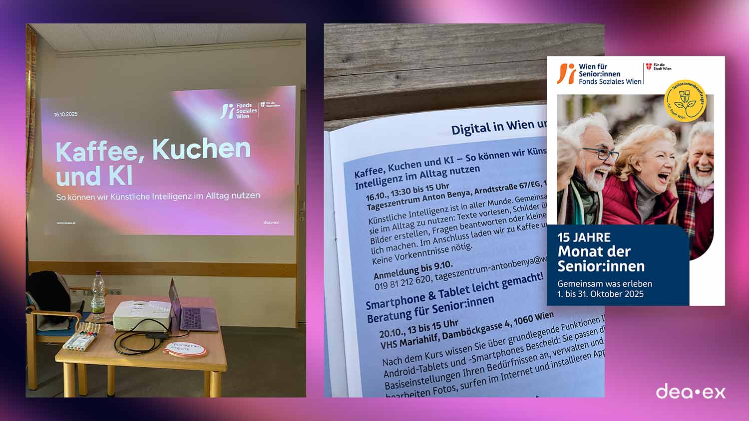 Seniorenmonat 2025 - Foto von Vortrag Tiny von deaex: Kaffe, Kuchen und KI